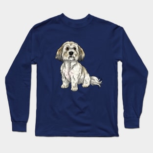 Cute Shichon Dog | Zuchon | Bichon Frise Shih Tzu cross Long Sleeve T-Shirt